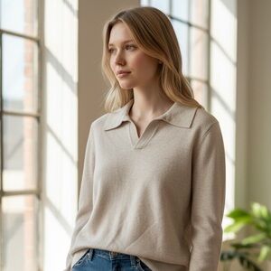 Christian Lacroix Cream Merino Wool Sweater